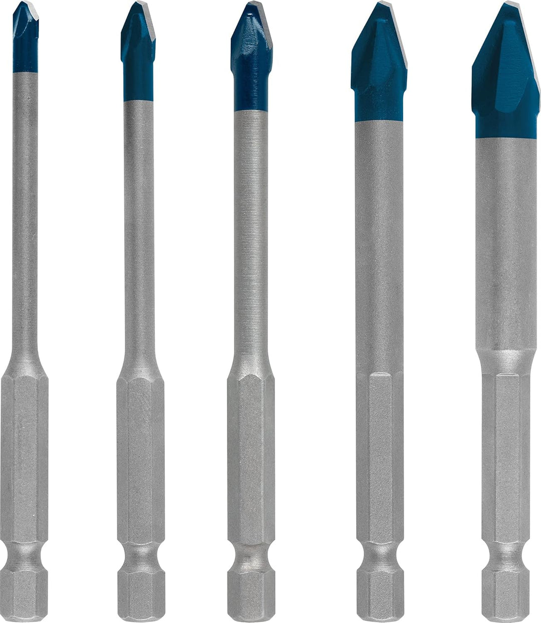 Bosch Accessories 5x Expert HEX-9 HardCeramic Bohrer Set (für Dachziegel, Fliesen, Ø 4-10 mm, Zubehö