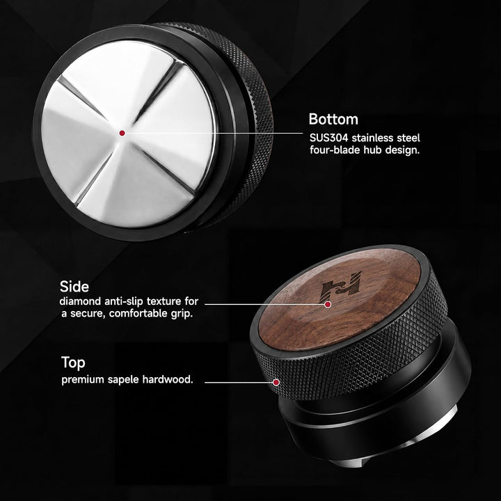 HiBREW 58.5mm Gravity-Distributor selbstnivellierend Edelstahlbasis