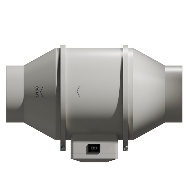 Caluma Axiallüfter 100 mm – zweistufiger Rohrventilator für Abluft & Growzelt, leiser Abluftventilat