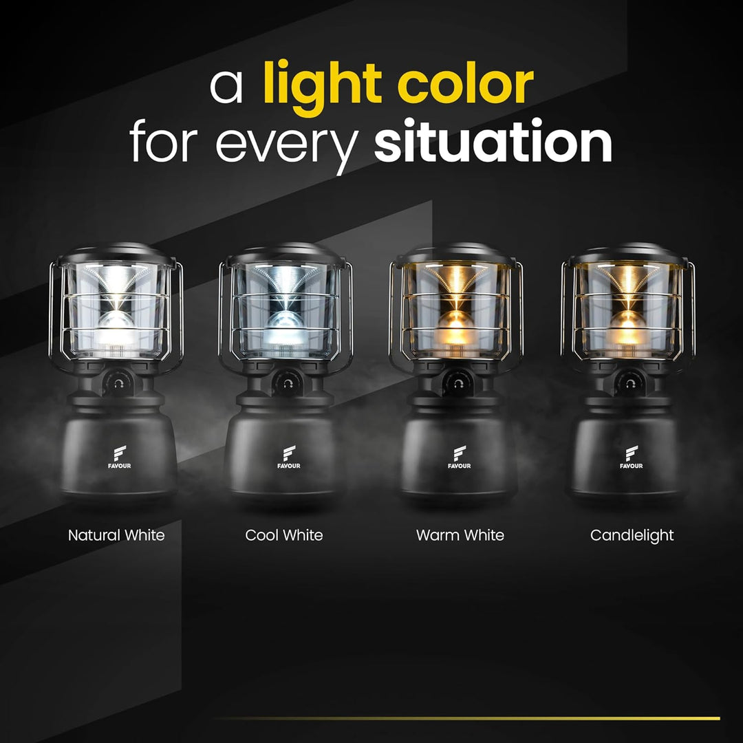 Favour LED Laterne Outdoor Lampe hell 1300 Lumen | Camping Lampe, IP64 wasserdicht, stossfest | Camp