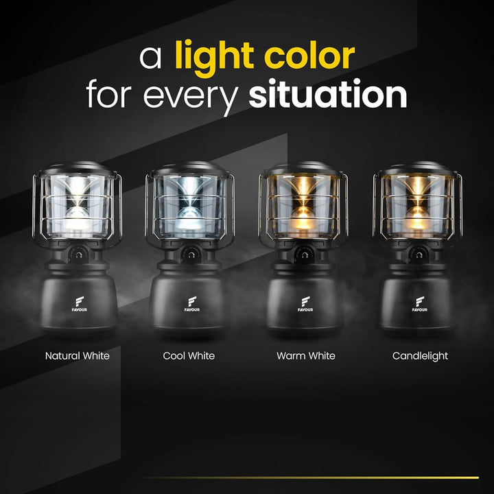 Favour LED Laterne Outdoor Lampe hell 1300 Lumen | Camping Lampe, IP64 wasserdicht, stossfest | Camp