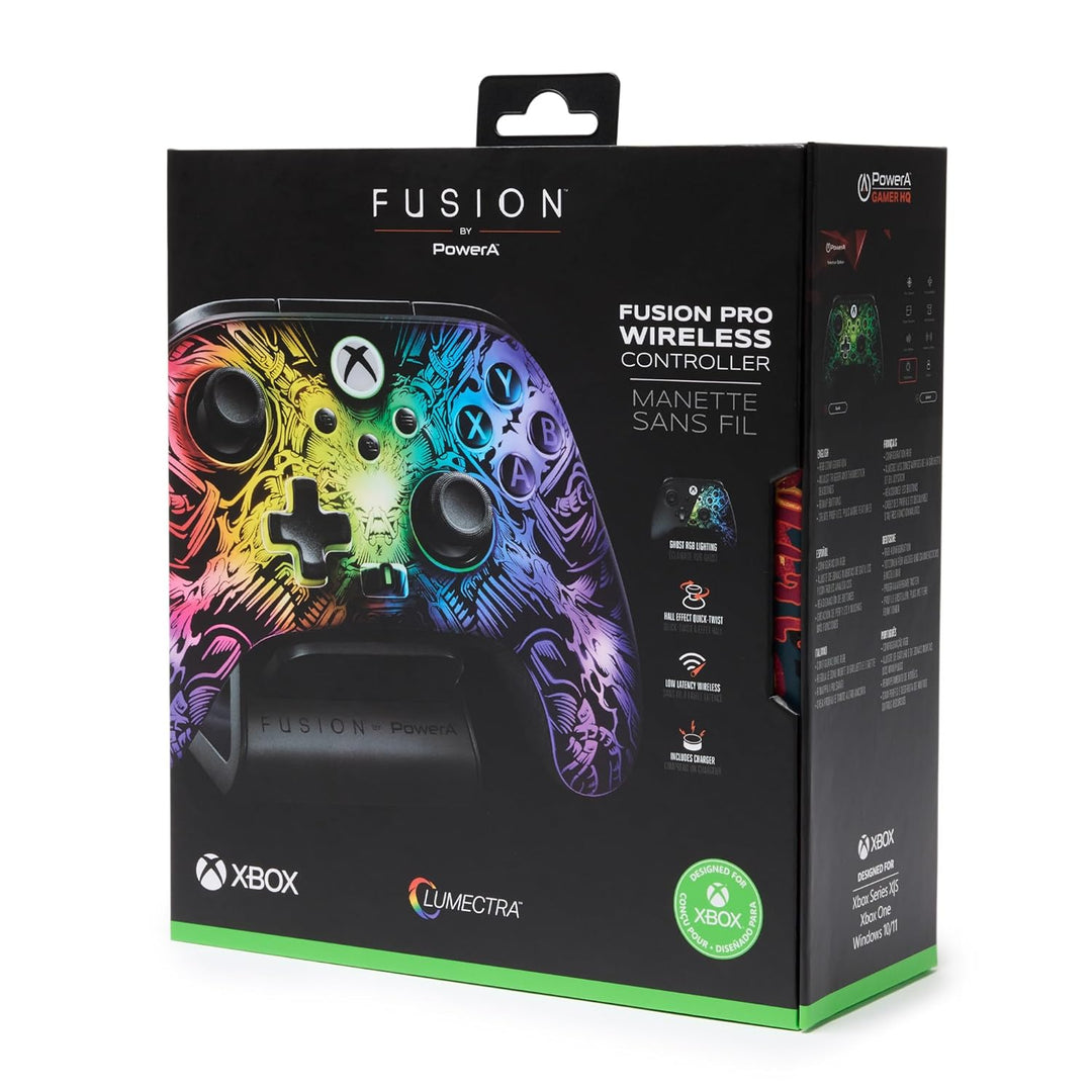 PowerA Kabelloser FUSION Pro-Controller für Xbox Series X|S mit Lumectra™ Wireless FUSION Pro Ghost