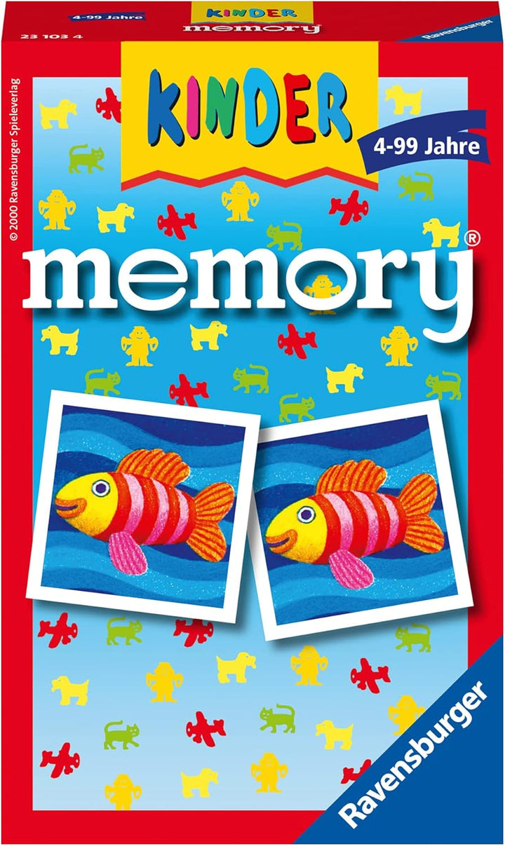 Ravensburger 23103 - Kinder Memory®, der Spieleklassiker für die ganze Familie, Merkspiel für 2-8 Sp