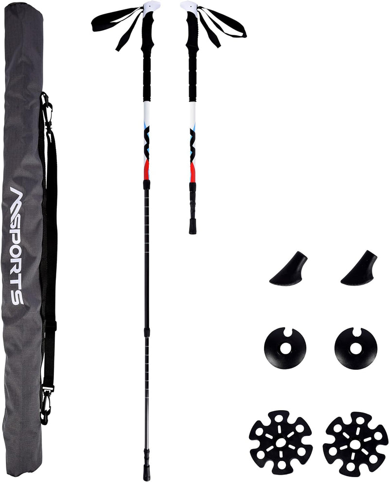 Nordic Walking - Trekking Carbon Stöcke Premium - aus hochwertigem Carbon - Superleicht - auswählbar