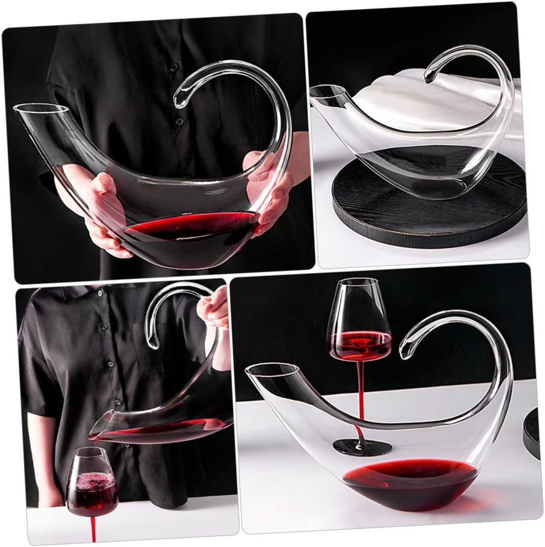 DOITOOL Luxuriöser Klarer Rotwein dekanter aus Kristallglas Eleganter Whisky Saftspender Praktischer