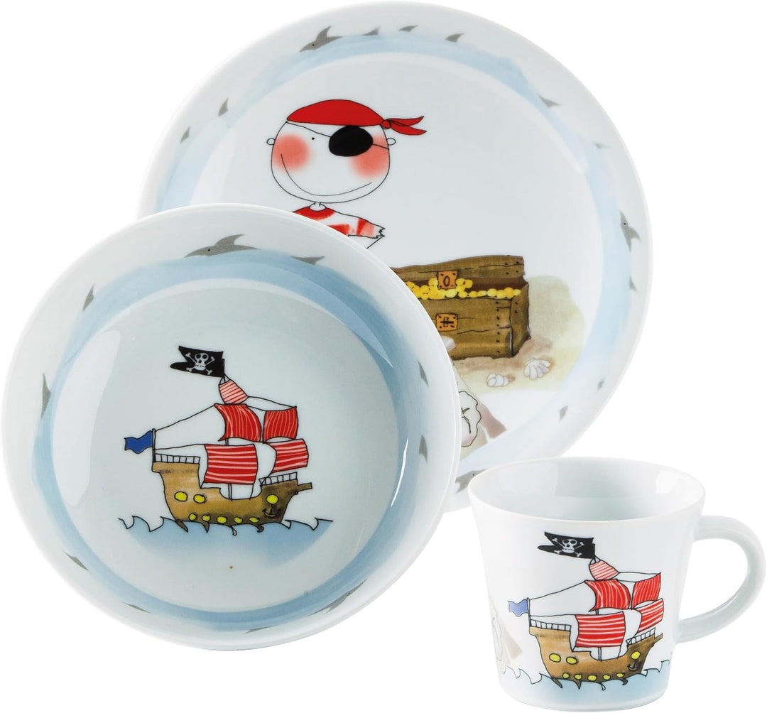 KAHLA 323460A76644C Kids Frühstücksteller 21,5 cm Schatzpirat | Frühstücksteller mit Piraten Design