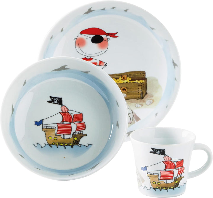 KAHLA 323460A76644C Kids Frühstücksteller 21,5 cm Schatzpirat | Frühstücksteller mit Piraten Design
