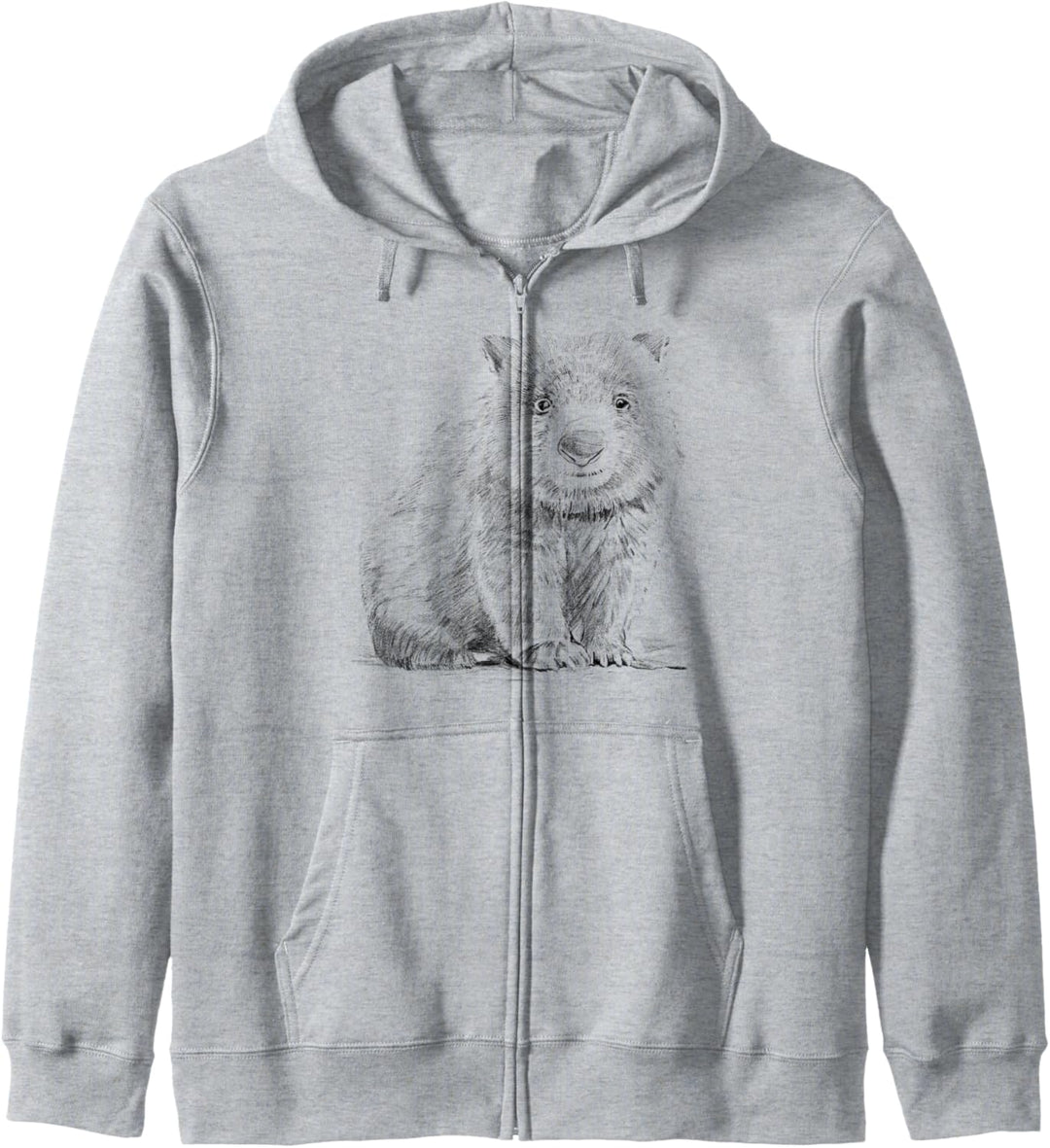 Wombat Bleistift Zeichnung Kapuzenjacke