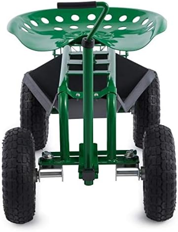 Waldbeck Park Ranger - Gartensitz, fahrbarer Gartenstuhl, Arbeitssitz, rückenschonend, robust, lenkb