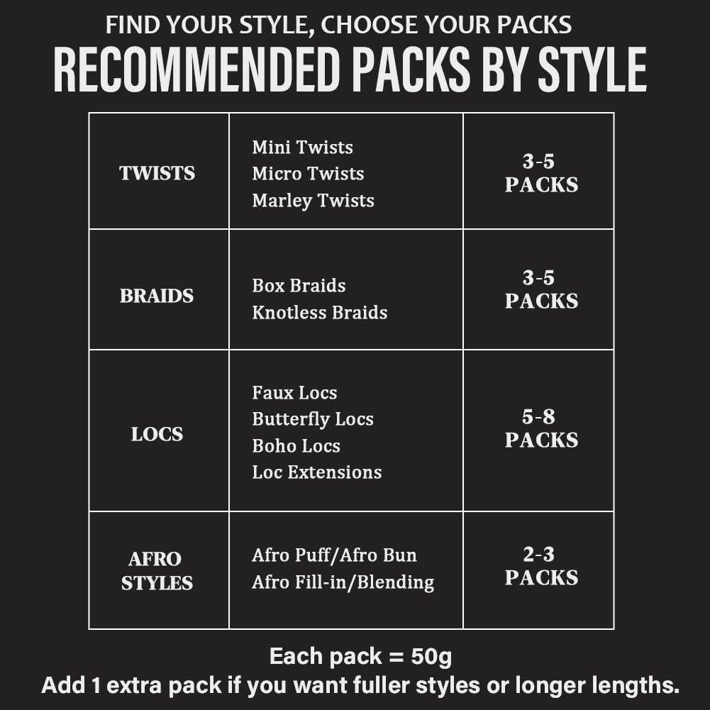 FASHION IDOL Afro Kinkys Bulk Echthaar für Dreadlock Extensions 40CM 1 Pack 50 Gramm Medium Gold Rep
