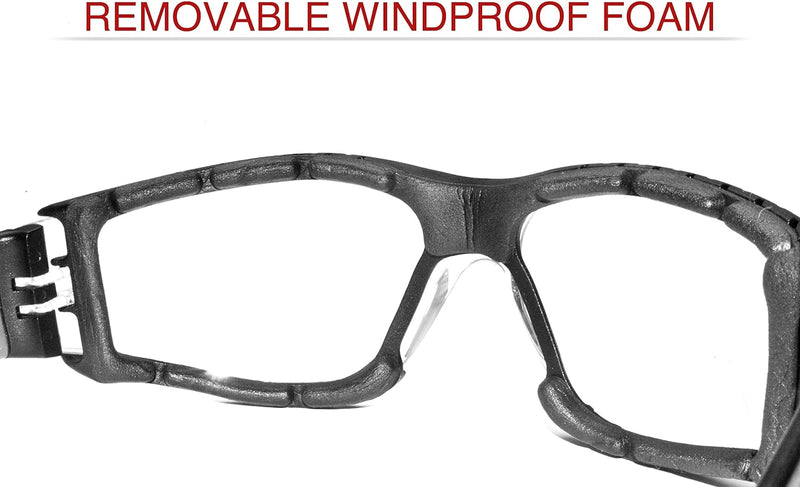 Bertoni Motorradbrille - Winddichte Bruchsichere Antibeschlag – AF149A