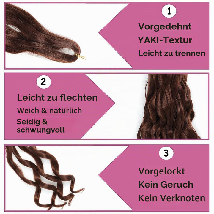 WoWCFyyds 8 Packs French Curl Braiding Hair 24 Inch Loose Wave Spiral curly braiding hair extensions