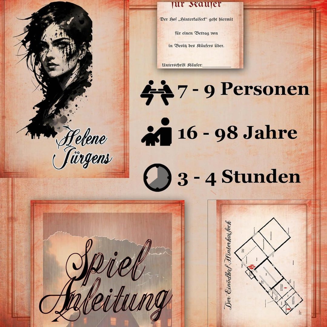 Samhain VERLAG - Real Crime Dinner - Nacht des Wahnsinns für 7-9 Spieler, ab 16 Jahre