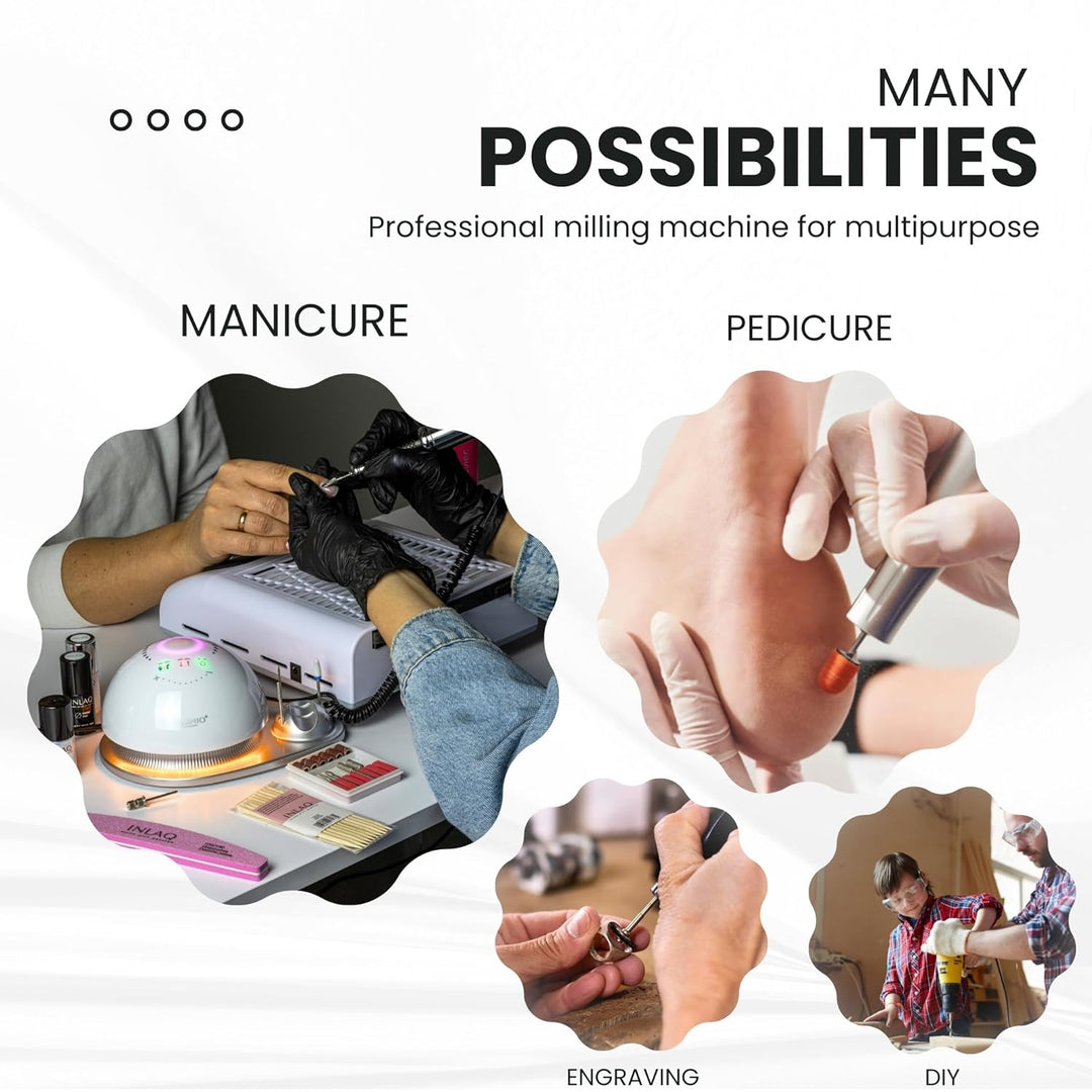 Nagelfräser für Gelnägel | Nail Drill 68W | Elektrische Nagelfeile | Maniküre Pediküre Set Elektrisc
