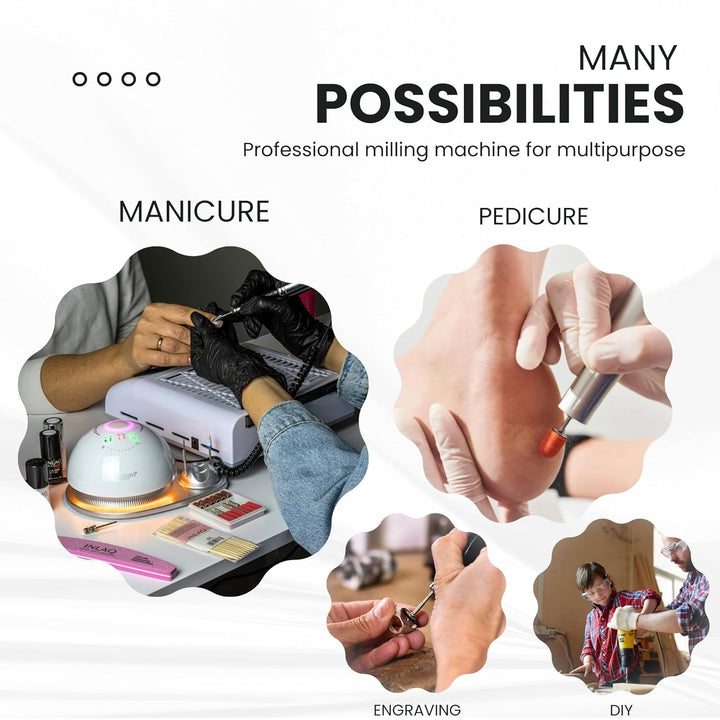 Nagelfräser für Gelnägel | Nail Drill 68W | Elektrische Nagelfeile | Maniküre Pediküre Set Elektrisc