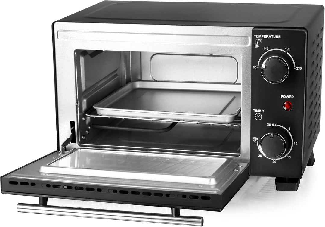 EMERIO Mini Backofen | 10 Liter | 800 Watt | inkl. Backblech und Grillrost | Toaster-Ofen | wählbar