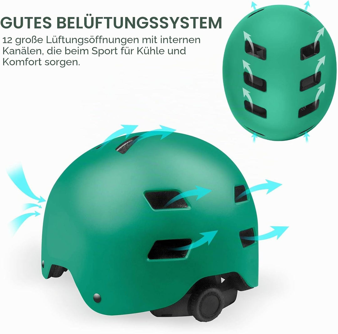 KORIMEFA Kinder Fahrradhelm Kinderhelm Radhelm Sporthelm CE-Zertifizierung für Fahrrad Skateboard Sc