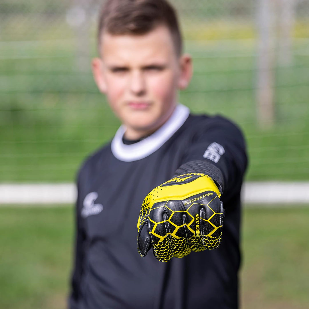CATCH & KEEP® Protector – Fingerschutz Kinder Torwarthandschuhe - Premium Torhüterhandschuhe für Kin