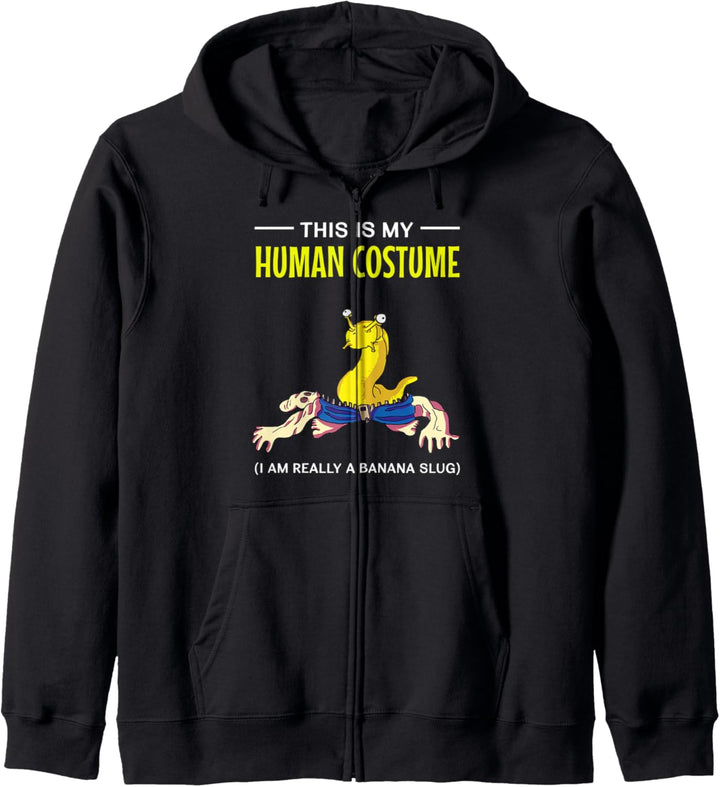 This Is My Human Costume I'm A Banana Slug Bananenschnecke Kapuzenjacke