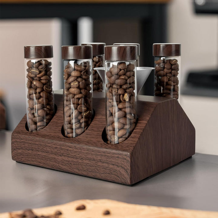 6 Tuben Kaffeebohnen Behälter, Kaffeebohnenbehälter mit Edelstahlboden, Kaffeebohnen Aufbewahrung au