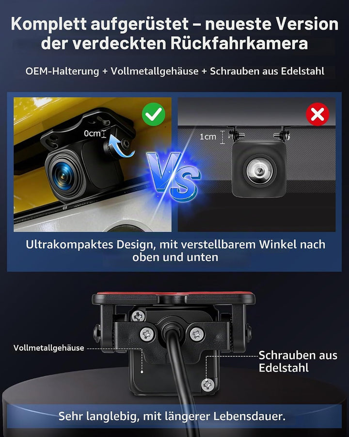 Echtes AHD 1080P Rückfahrkamera Verstellbar OEM-Halterung rückfahrkamera Auto Super Nachtsicht 170°