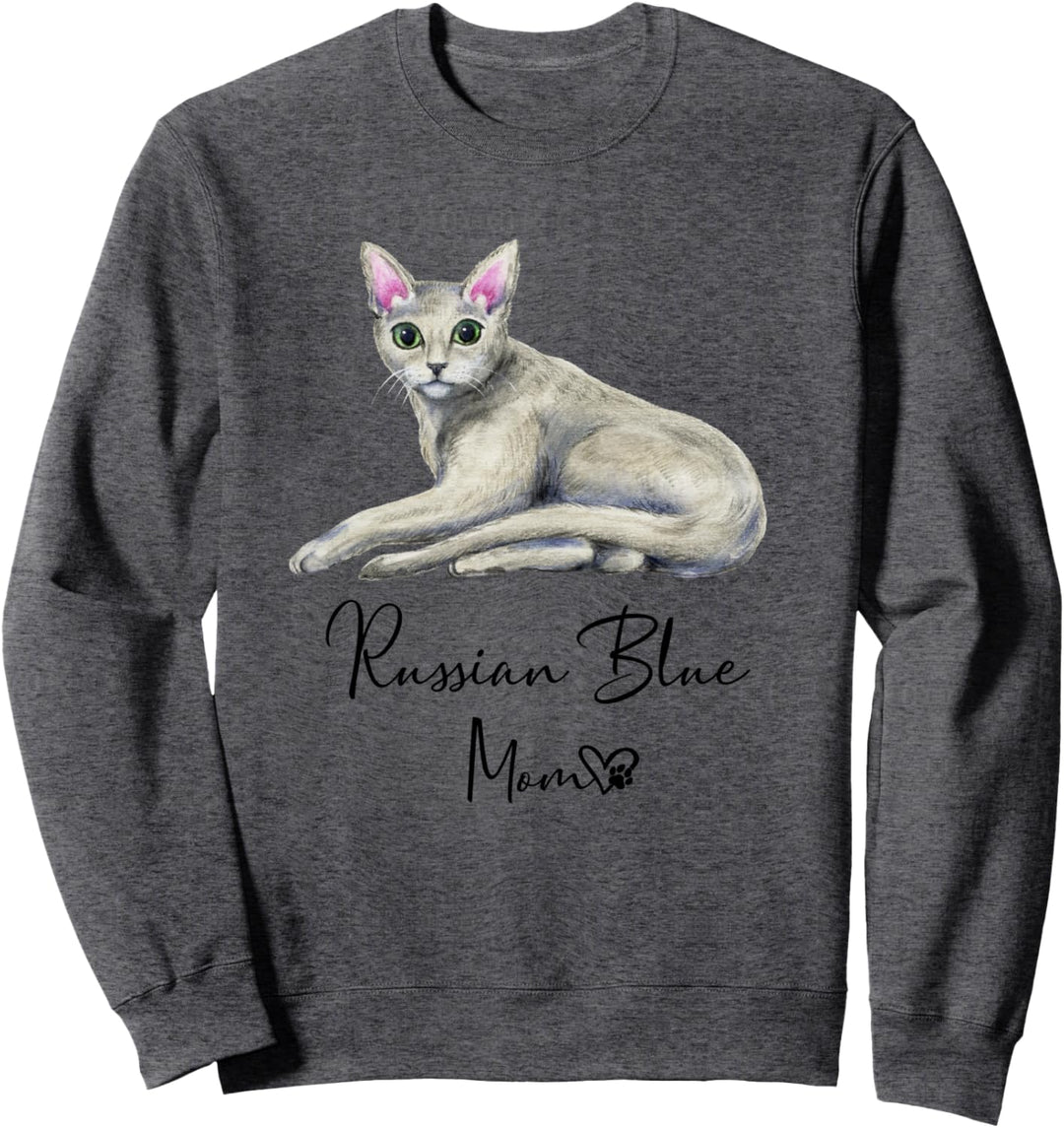 RUSSIAN BLUE MOM Mama Katze Katzenmama Frauchen Sweatshirt
