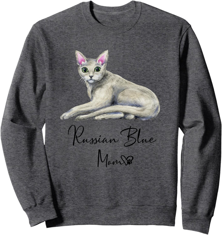 RUSSIAN BLUE MOM Mama Katze Katzenmama Frauchen Sweatshirt