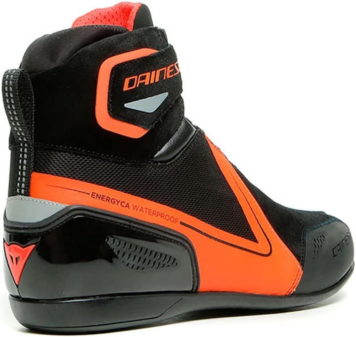 Dainese Herren Energyca D-wp Shoes 41 EU Black Fluo Red, 41 EU Black Fluo Red