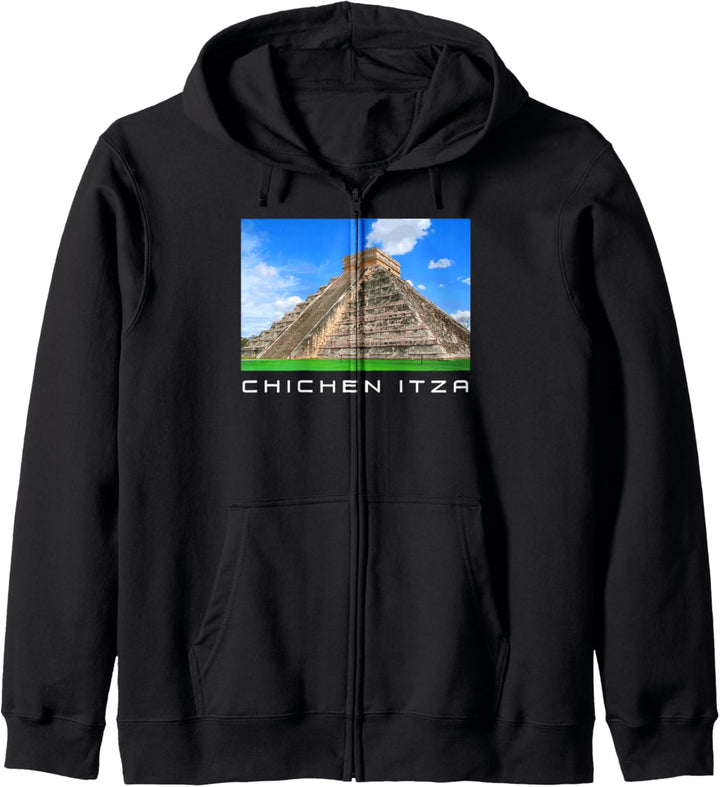 Chichen Itza Pyramid Mexiko T-Shirt Tee Shirt Reise Kapuzenjacke