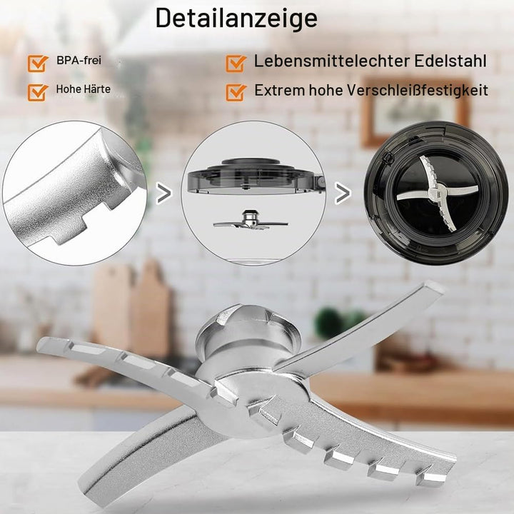 Ersatzklinge Kompatibel mit Ninja CREAMi Deluxe NC501EU NC502EU Eismaschine, Paddel Klinge Ersatztei