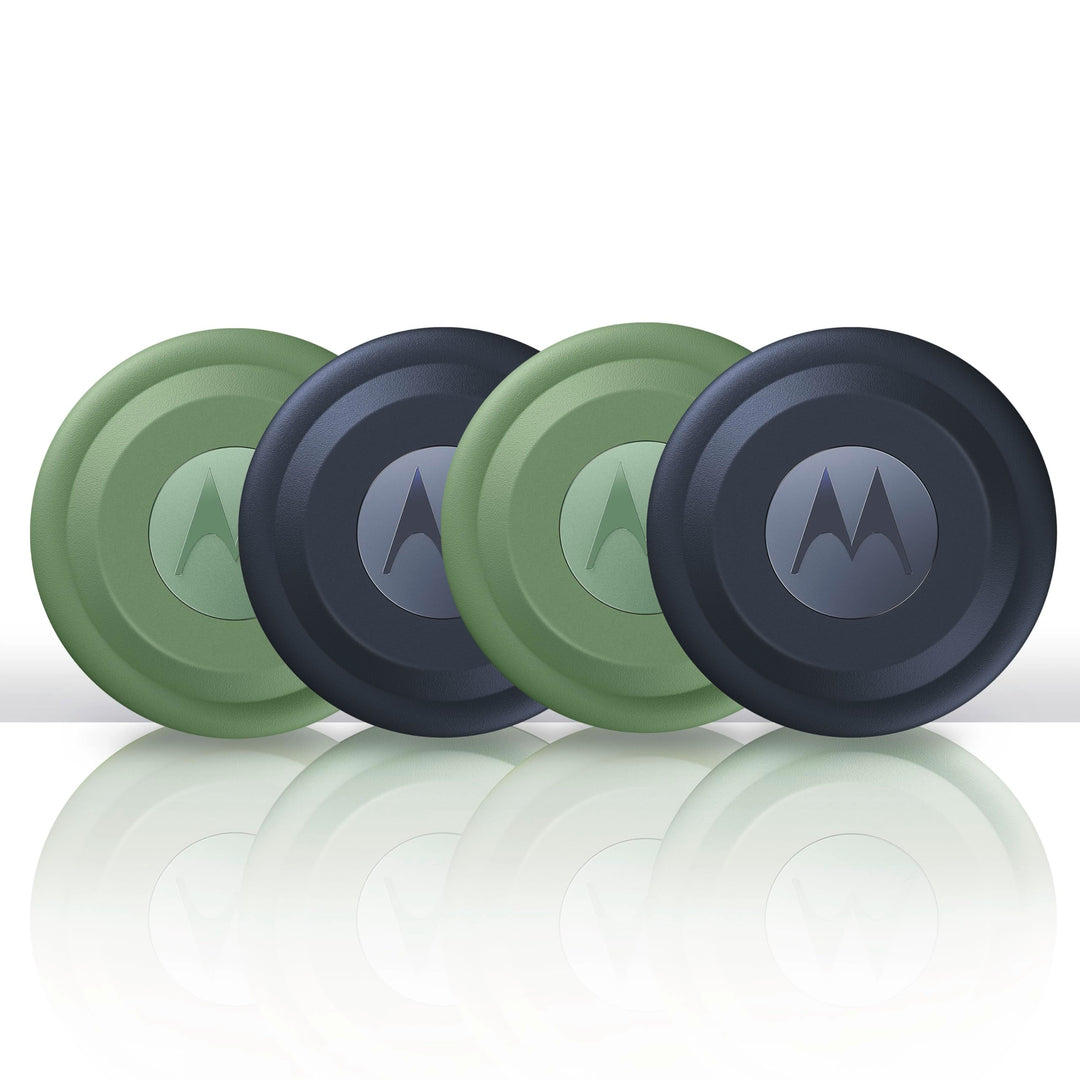 Motorola Moto Tag – Smart Tracker, 4er Pack (Android 9+ kompatibel, Bluetooth 5.4, IP67 Wasserschutz