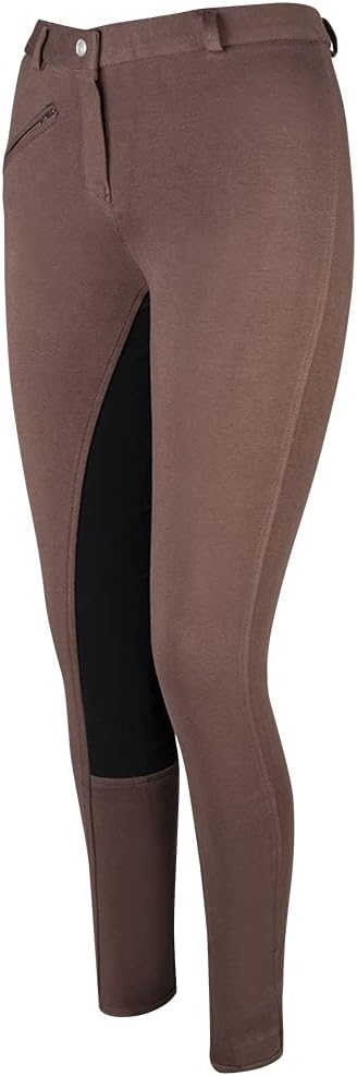 Pfiff 101197 Damen Reithose Vollbesatz Vollbesatzreithose 9 Farben alle Grössen 44 Braun / Schwarz,