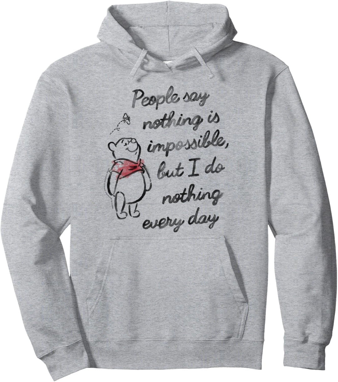Disney Winnie The Pooh People Say Nothing Is Impossible Pullover Hoodie