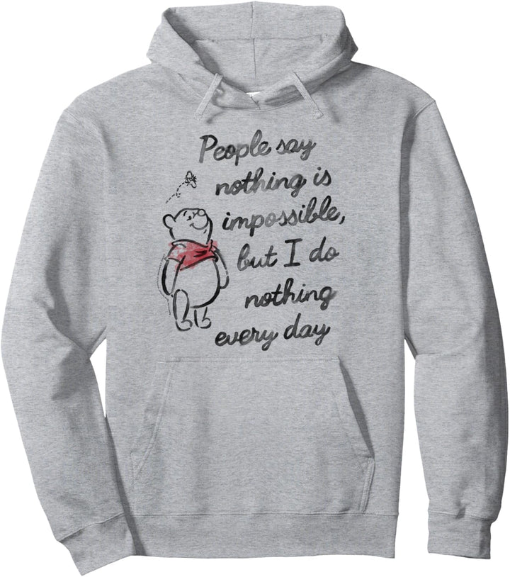 Disney Winnie The Pooh People Say Nothing Is Impossible Pullover Hoodie