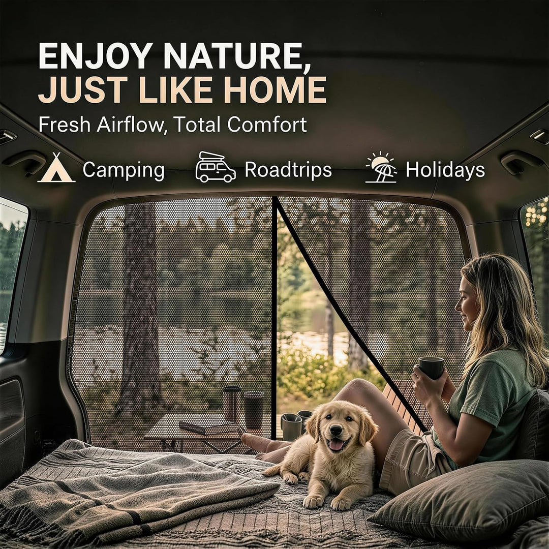 Moskitonetz für VW T5 T6 Heckklappe, Magnetisches Fliegengitter Camping für VW T5 / T6 Heckklappe, f