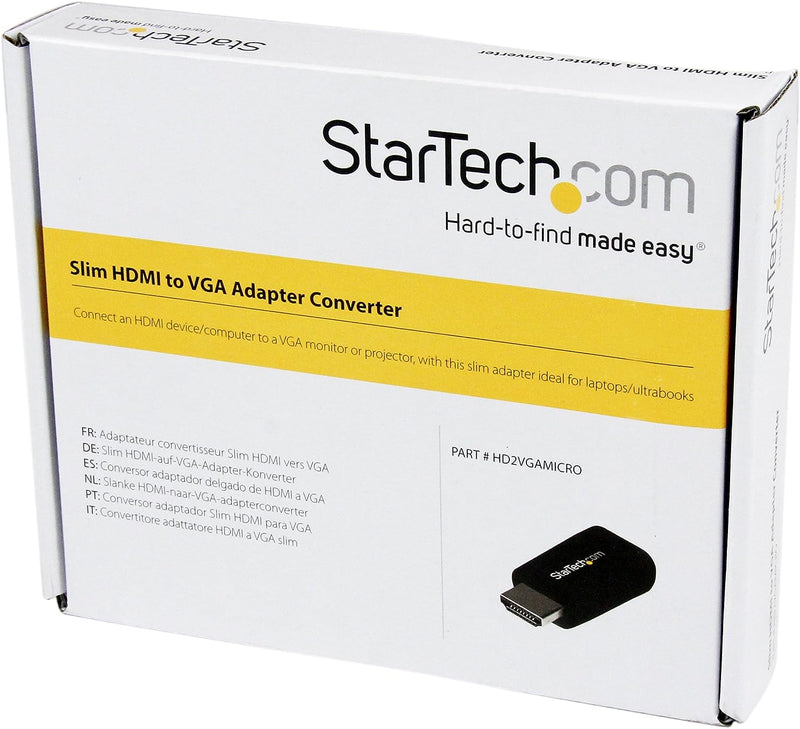 StarTech.com Kompakter HDMI auf VGA Adapter/ Konverter ideal für Chromebooks Ultrabooks & Laptops- H