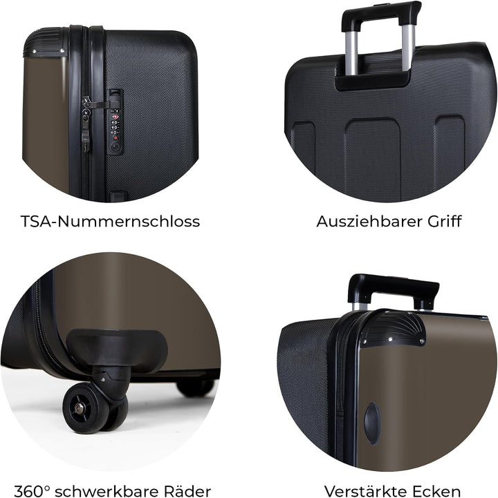 NoBoringSuitcases.com® Koffer XL Gross 77x51.5x28 cm Hartschale Reisekoffer 4 Rollen Leicht Koffer T