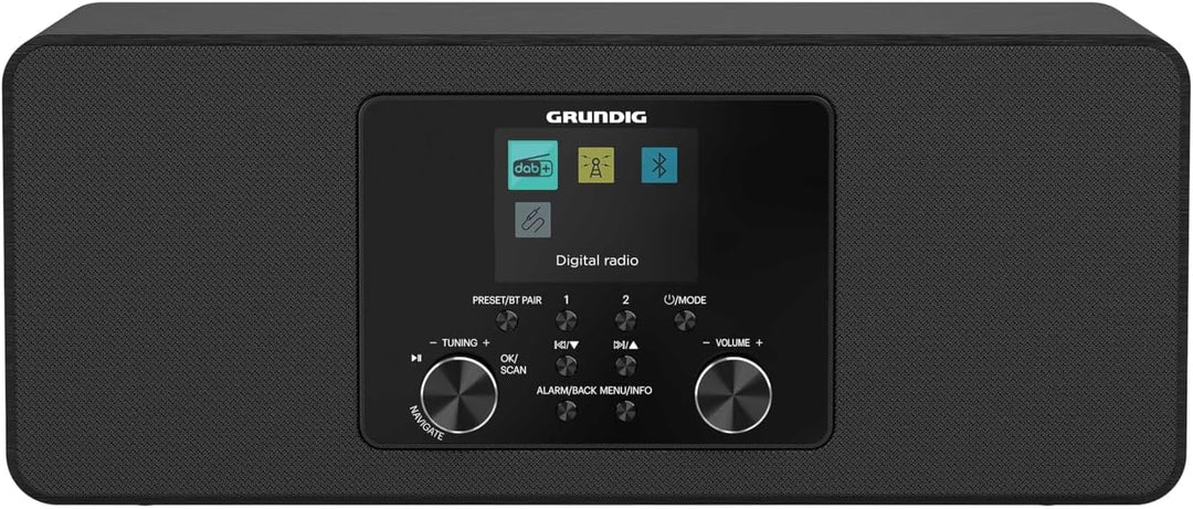 Grundig DTR 4600 2.0 DAB+ Digitalradio, FM, 2.0 Stereo-Lautsprechersystem, 10 W RMS, Alarmfunktion,