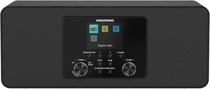 Grundig DTR 4600 2.0 DAB+ Digitalradio, FM, 2.0 Stereo-Lautsprechersystem, 10 W RMS, Alarmfunktion,