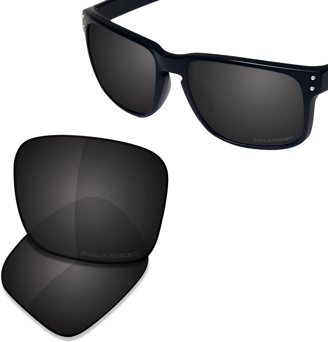 Saucer Premium Ersatzgläser für Oakley Holbrook XL OO9417 Sonnenbrillen High Definition - Carbon Bla
