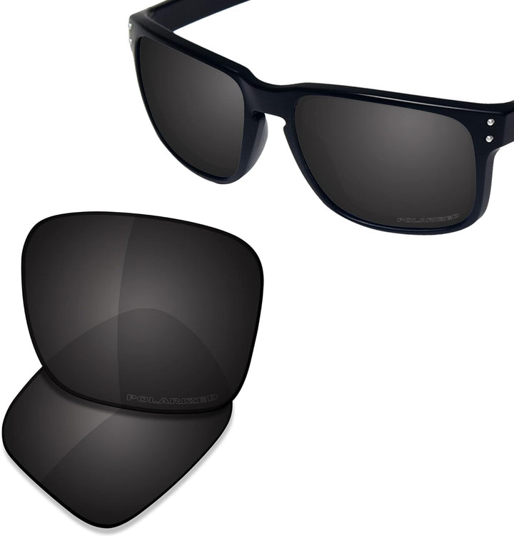 Saucer Premium Ersatzgläser für Oakley Holbrook XL OO9417 Sonnenbrillen High Definition - Carbon Bla