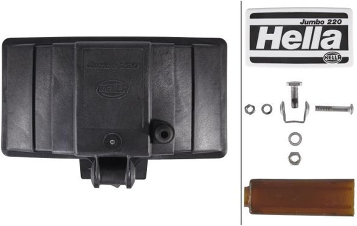 HELLA 1FE 006 300-121 Halogen-Fernscheinwerfer - Jumbo 220 - 12/24V - Referenzzahl: 37.5 - Anbau - L