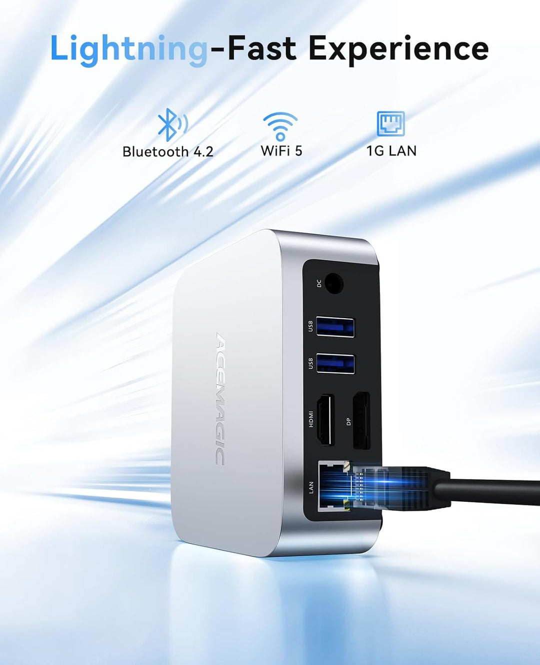 ACEMAGICIAN V1 Mini PC,12th Gen Ιntel Alder Lake N97 Mini PC (bis zu 3,60 GHz),16GB DDR4 1TB M.2 SSD