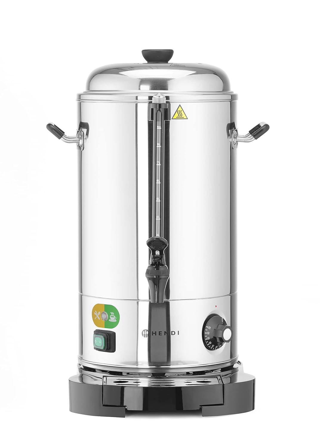 HENDI Heissgetränkespender, Doppelwandig, Energiesparend, non drip Hahn, wartungsfreies Heizelement,