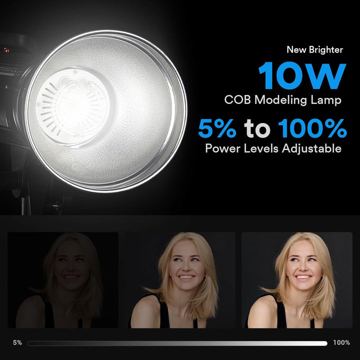 GODOX SK400II-V 400Ws 5600K Bowens Mount Fotostudio-Stroboskoplicht, Eingebautes 2.4G Wireless X Sys