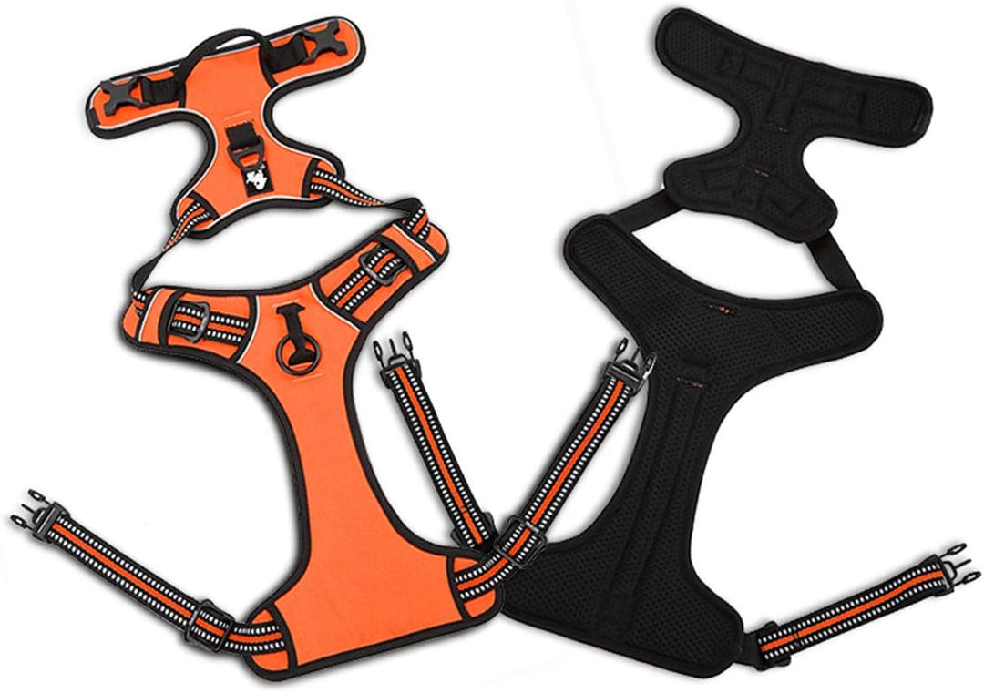 WINHYEPET Truelove Hundegeschirr No-Pull Reflektierendes verstellbar Haustiergeschirr mit 2 Leinencl