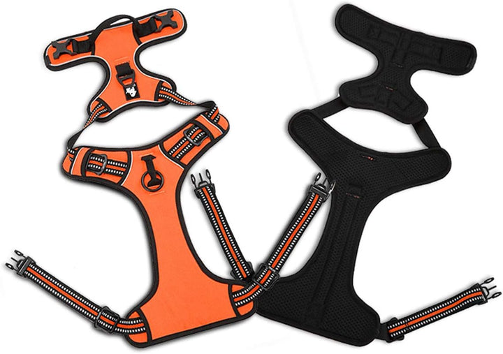 WINHYEPET Truelove Hundegeschirr No-Pull Reflektierendes verstellbar Haustiergeschirr mit 2 Leinencl