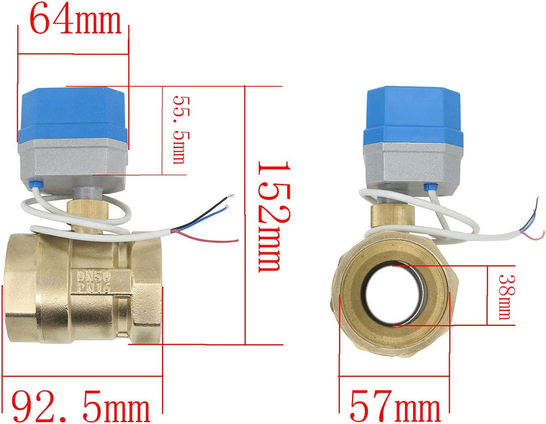 OemClima 2 Modi - 2 Wege motorkugelhahn 12v zonenventil 2 Wege ventil elektrisch 1/2 3/4 1 1-1/4 1-1