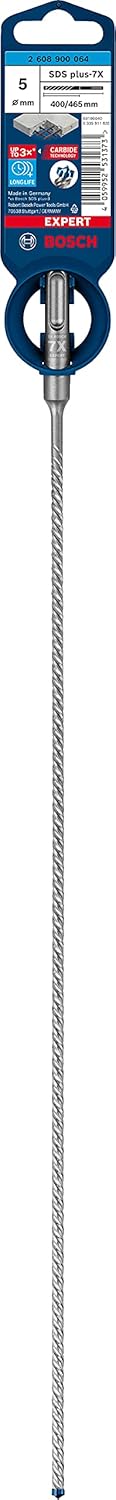 Bosch Professional 1x Expert SDS plus-7X Hammerbohrer (für Stahlbeton, Ø 5,00x465 mm, Zubehör Bohrha