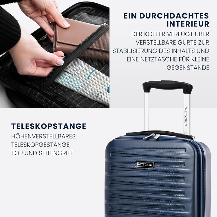 WITTCHEN Skyspeed Line Kabinenkoffer Free on Board Kabinengepäck Kleiner Koffer Hard Luggage ABS Tel